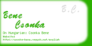 bene csonka business card
